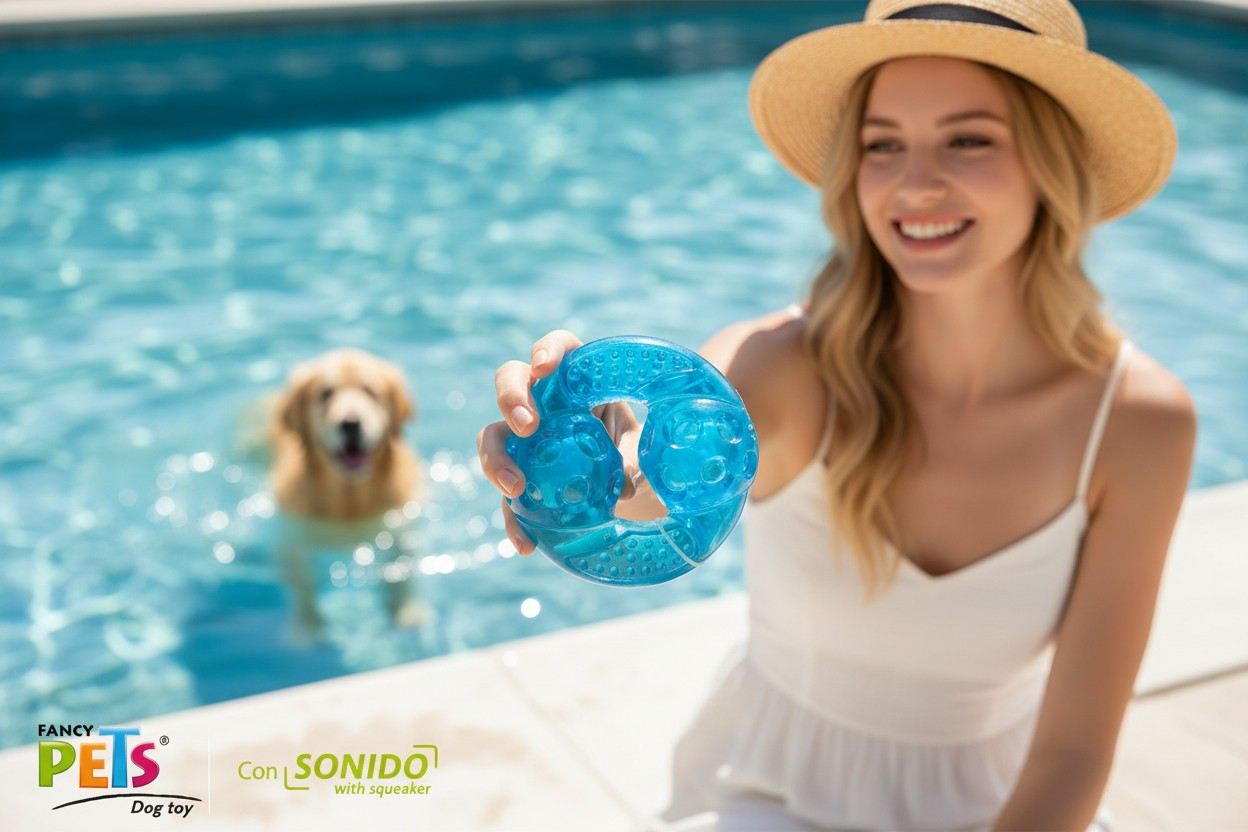 Mordedera Chica con Sonido “Play Ring” Diversión Interactiva para Perros