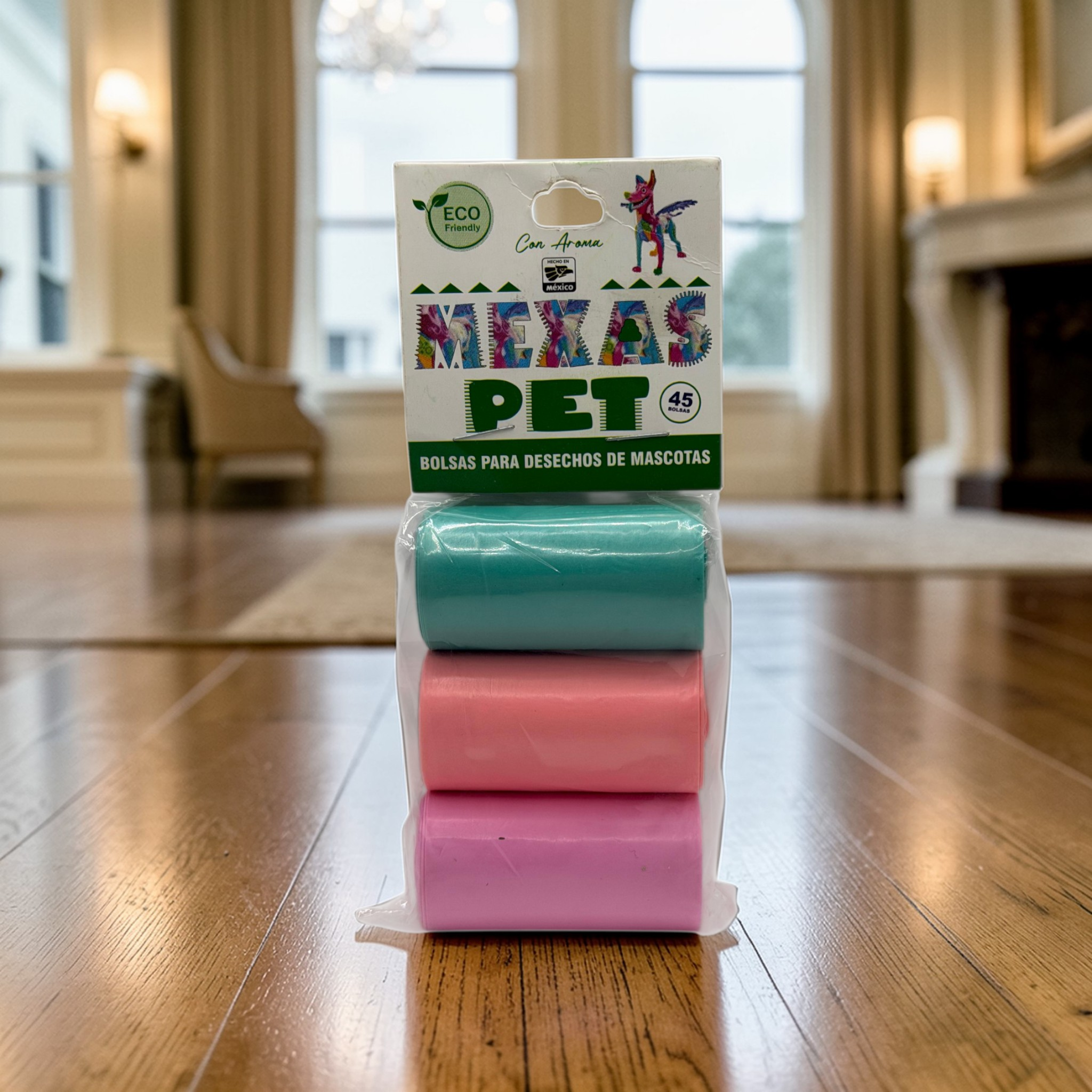 Bolsas "Mexas Pet" Eco-Friendly  Pack 3 Rollos (45 pzas)