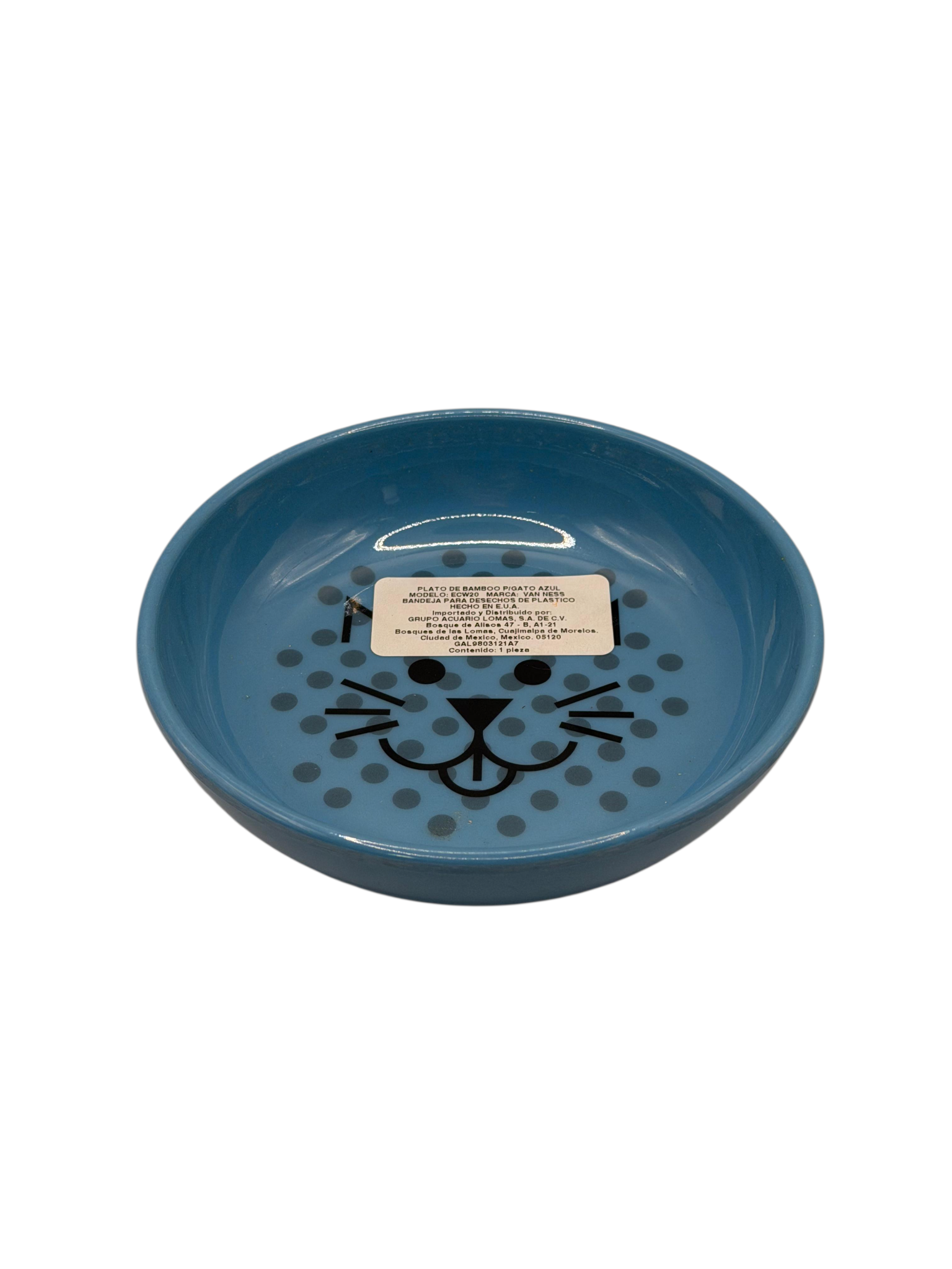 Plato de Cerámica Premium "Blue Kitty"